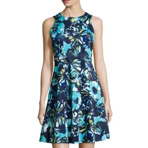Donna Morgan Floral Sleeveless Fit-and-Flare Dress